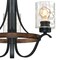 Westinghouse Chandelier 60W 3-Light Barnwell, Textured Iron Barnwood Clear Hammered Glass 6331800 - alternate 2
